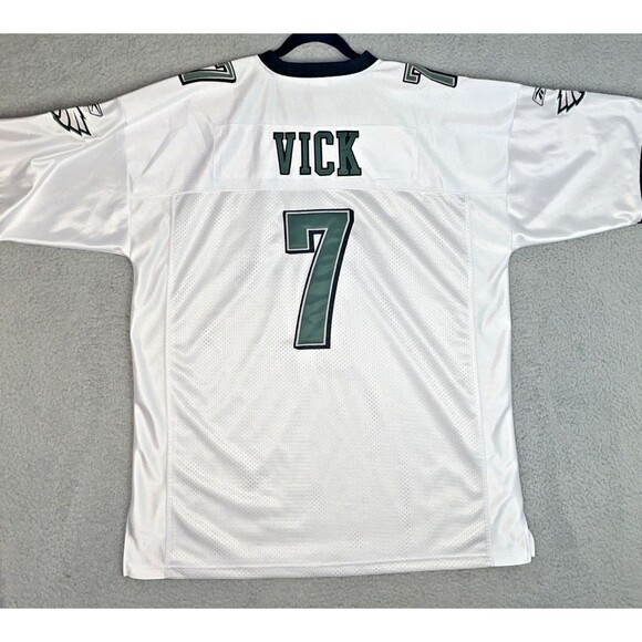 VTG Authentic Sewn Reebok Jersey Michael Vick #7 Eagles Mens 58 4XL +2 White - Picture 1 of 8